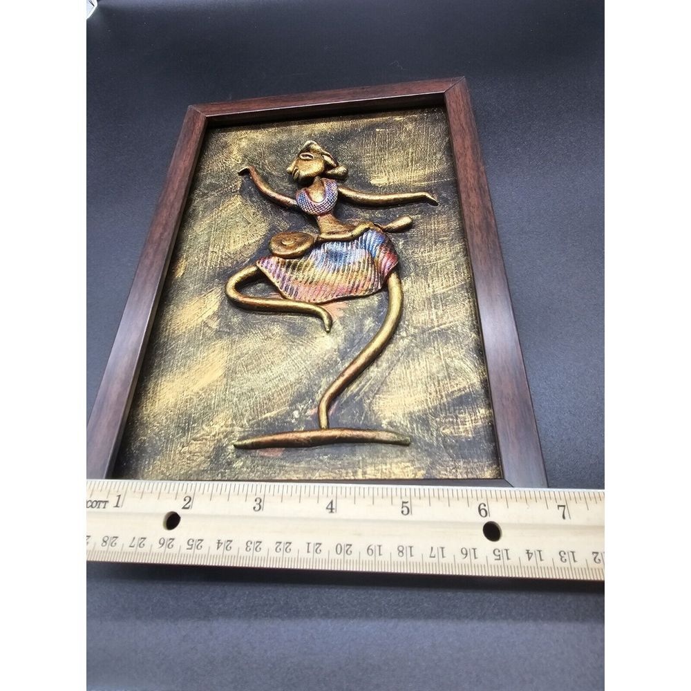 Handcrafted‎ Artwork From India Woman Dancing  Dancer Ballet Ballerina Cultural - Picture 4 of 6